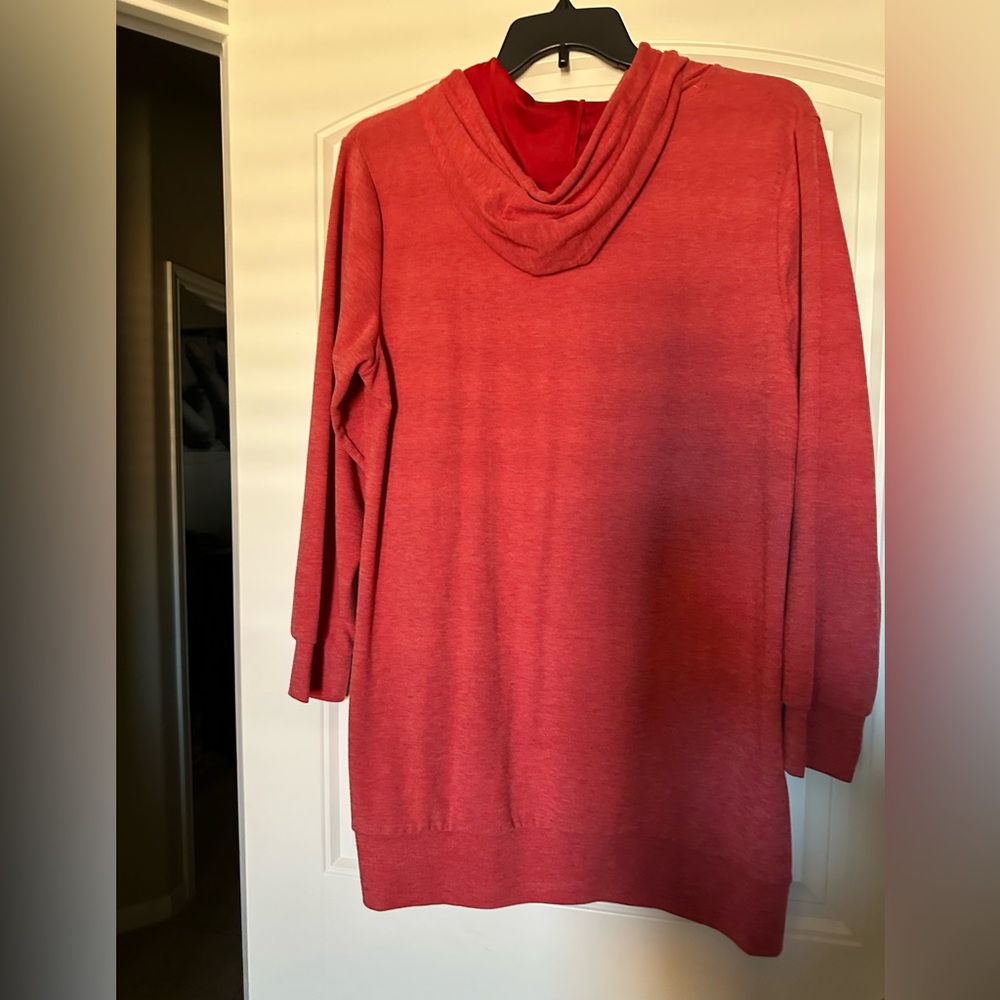 Coral sweater dress